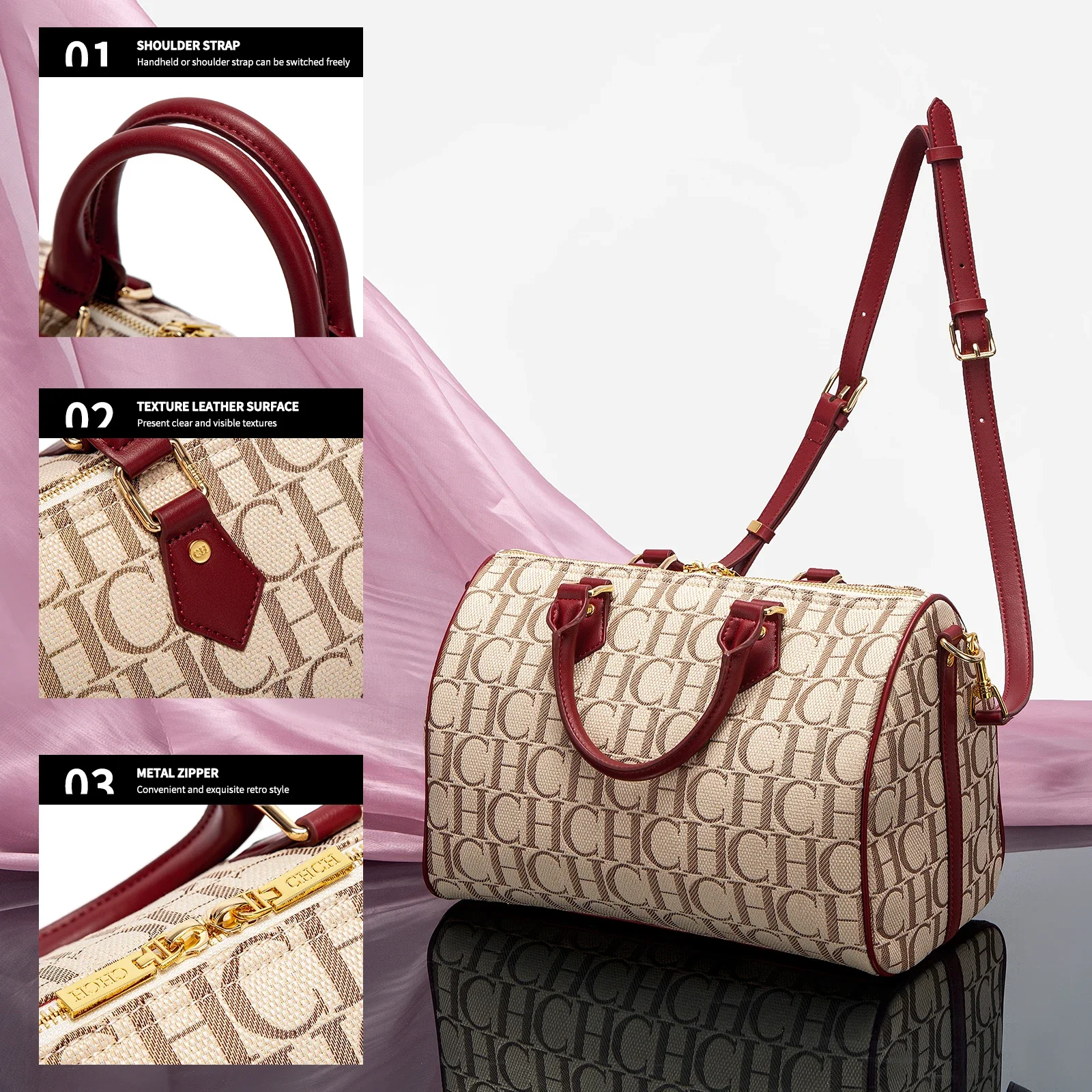 

Letter Printing Design Large Capacity Women's Shoulder Bag Autumn and Winter New Retro Classic Style Fashion Women's Handbag