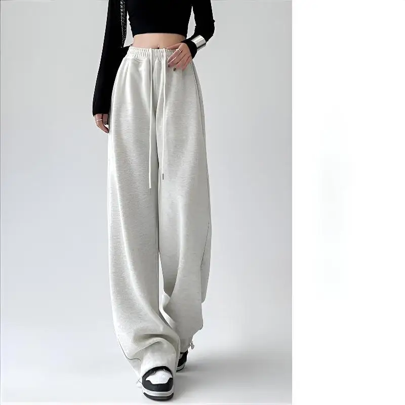 

Широкие брюки с карманом на молнии, женские осенние клетчатые брюки Altgoth, нежная клетчатая минималистичная фланелевая плиссированная вертикальная вязка для офиса и поездок на работу