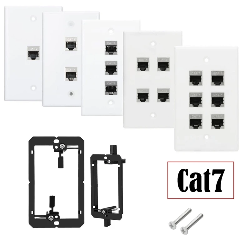 M2EC 1-6 Port Category 7 Shielded Module Cat7 Solderless Wall Panel