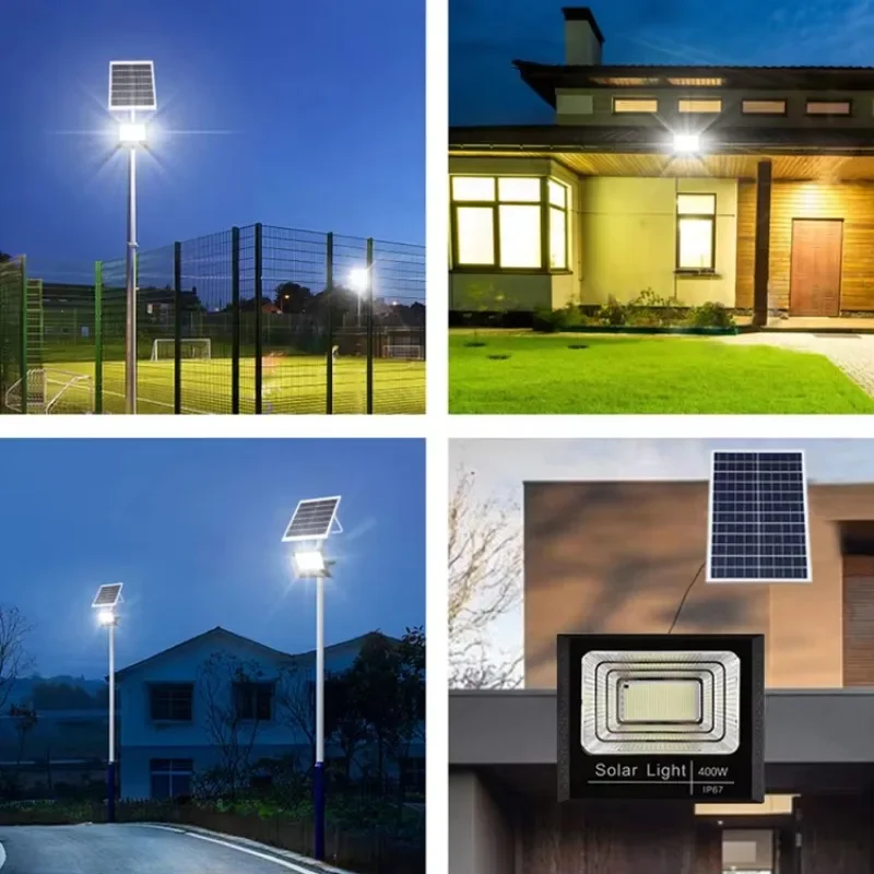 100W200W300W500W800W High brightness Outdoor Waterproof Automatic Charging Solar LED Floodlight