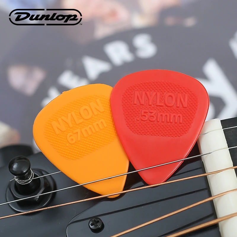 Dunlop Guitar Picks 443R Nylon MIDI Pick 0.53/0.67/0.80/0.94/1.07/1.14 mm, USA Original Guitar Accessories