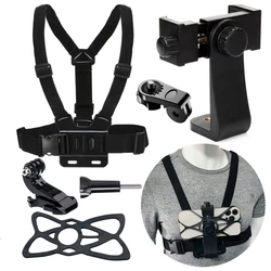 Chest Strap With 360 Rotation Phone Mount Belt For Gopro Hero 12 11 10 9 8 7 iPhone 13 14 Pro Max insta360 x4 Action Camera