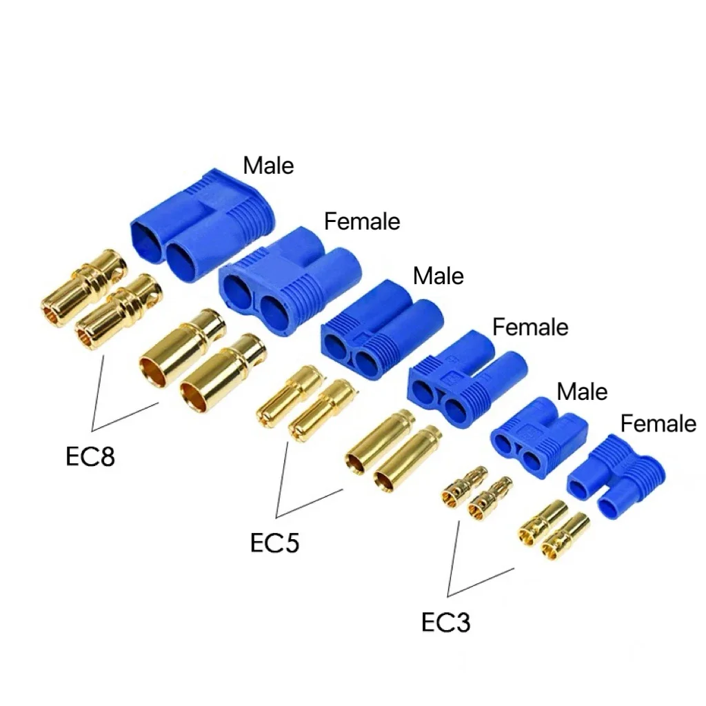 EC3/EC5/EC8 ذكر أنثى التوصيل سيليكون ضفيرة كابل 15 سنتيمتر ل ل RC لعبة يبو بطارية سيارة قارب شاحن سلك موصل