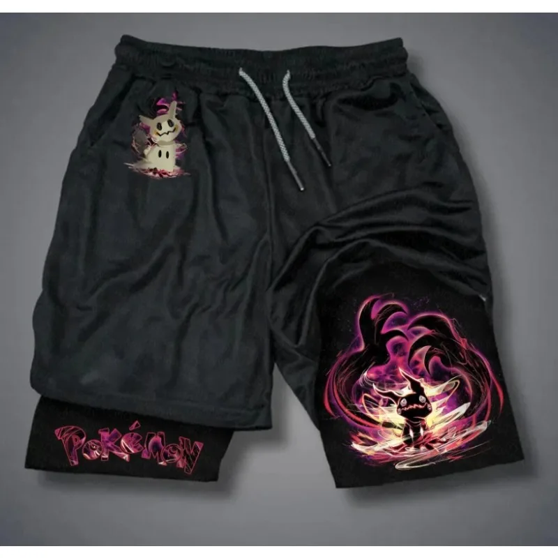 pokemon-anime-impresso-2-em-1-calcoes-esportivos-verao-novos-homens-e-mulheres-harajuku-tendencia-de-rua-fitness-correndo-shorts-duplos