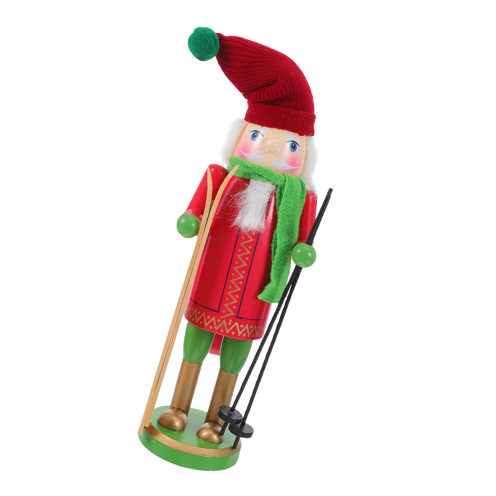 

Christmas Nutcracker Puppets Hand Carved Wood Figures Decor Holiday Stuffed Miniature Model Home