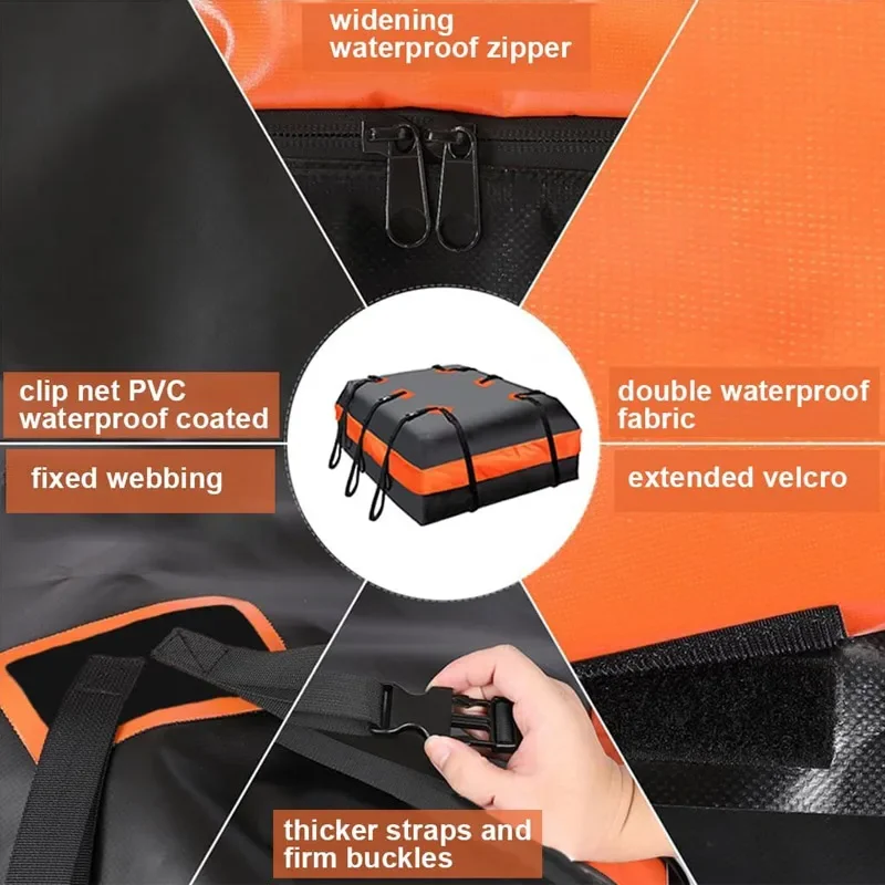 Vancharli China Wholesale Heavy Duty Waterproof  Rooftop Cargo Carrier Car Roof Top Bag Available In All Weathers