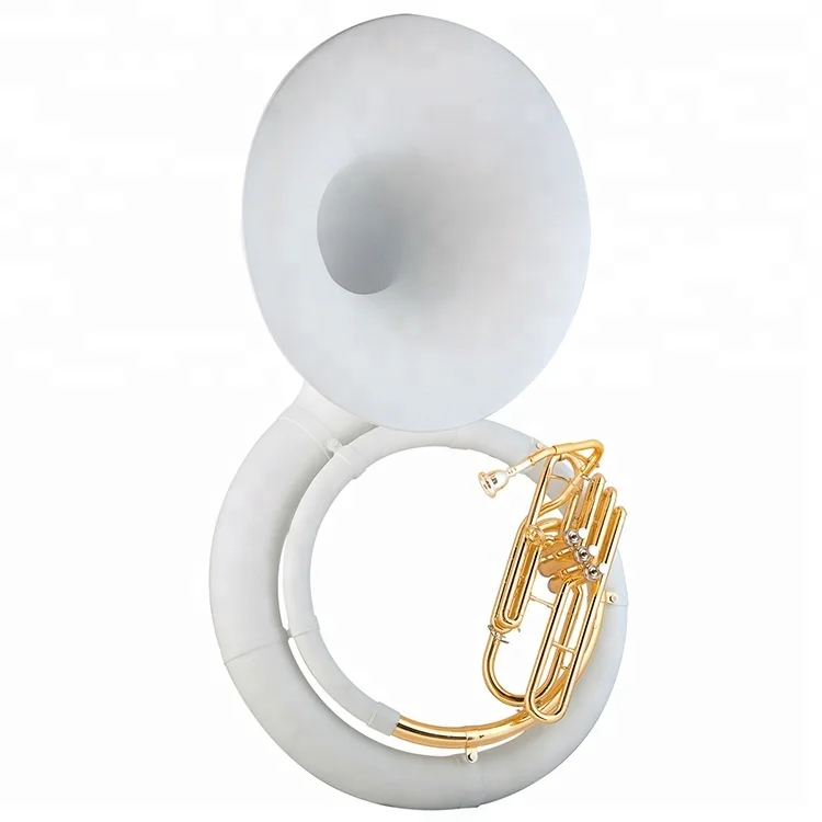 

Wholesale Brass Bb Key Sousaphone 3 Valves Fiberglass Sousaphone