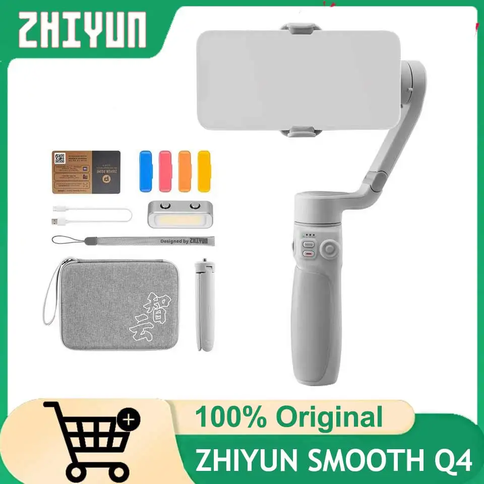 

Zhiyun Smooth Q4 3-Axis Smartphone Gimbal Stabilizer for iPhone 15 14 13 12 Samsung Xiaomi Huawei Vlogging for TikTok YouTube