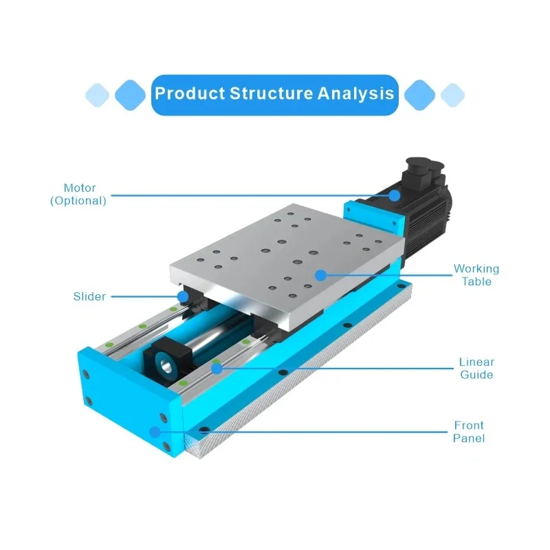 High Carbon Chromium Steel Linear Guide Rail Slide Table For Industrial CNC