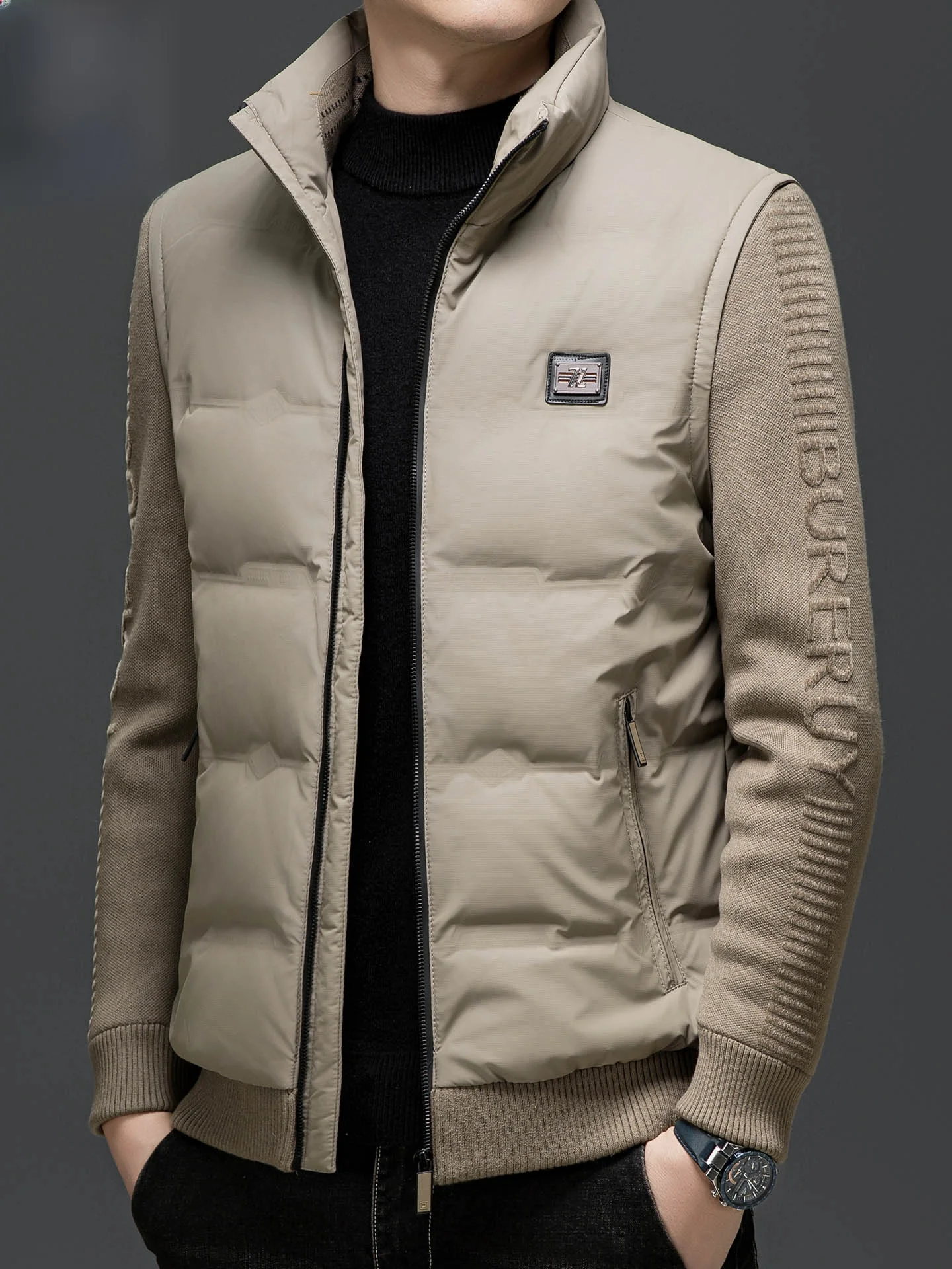 

Мужская повседневная зимняя куртка-пуховик Thiened Du с воротником-стойкой, новая модель, бренд Woodpeer, из полиэфирного волокна, для отдыха и поездок на работу