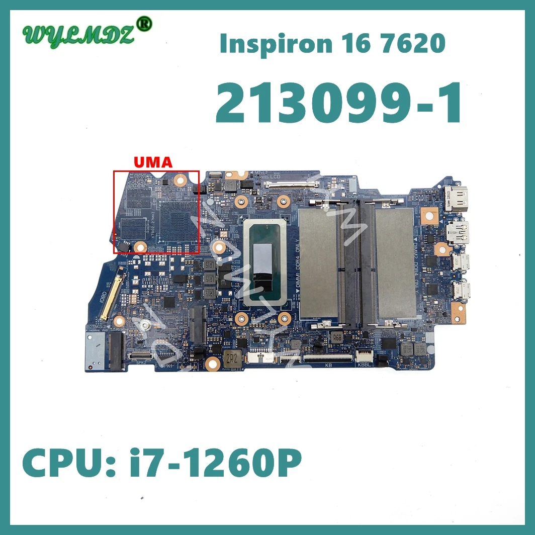 

213099-1 With i7-1260P CPU Laptop Motherboard For Dell Inspiron 16 7620 2-in-1 Mainboard CN 0YJT42 Fully Tested OK