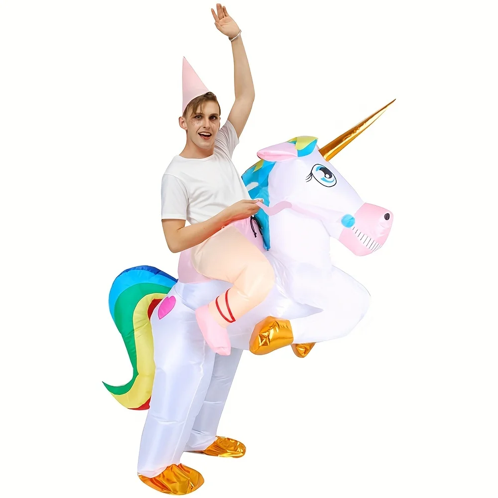 Cute Unicorn Inflatable Costume, Halloween Party Cosplay Costumes, Party Dress Up For Halloween, Easter, Christmas