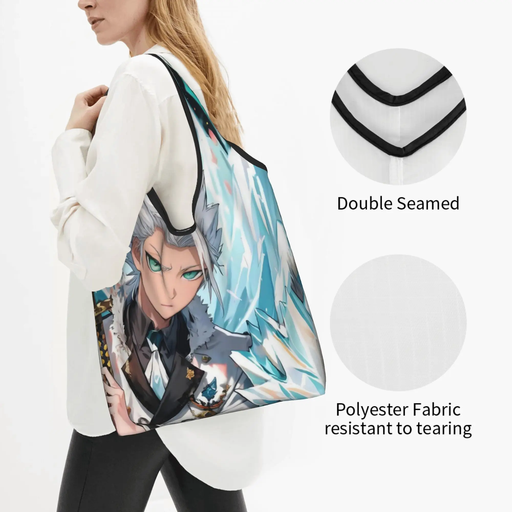 Cute B-Bleaches Cartoon Emotional Mangas Shopping Tote Bags Portable  Grocery Shoulder Shopper Bag