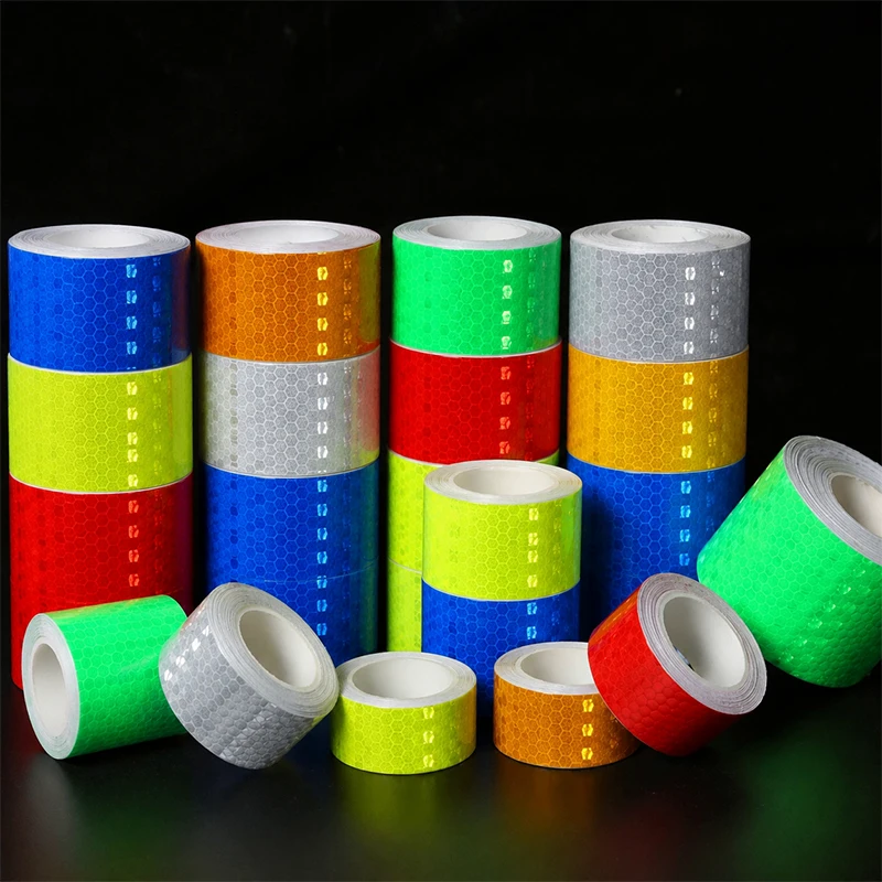 5cm width Reflective Tape 1/3/5/8m Safety Warning Sticker Reflector Protective Tape Strip Film for Trucks Auto Motorcycle Van