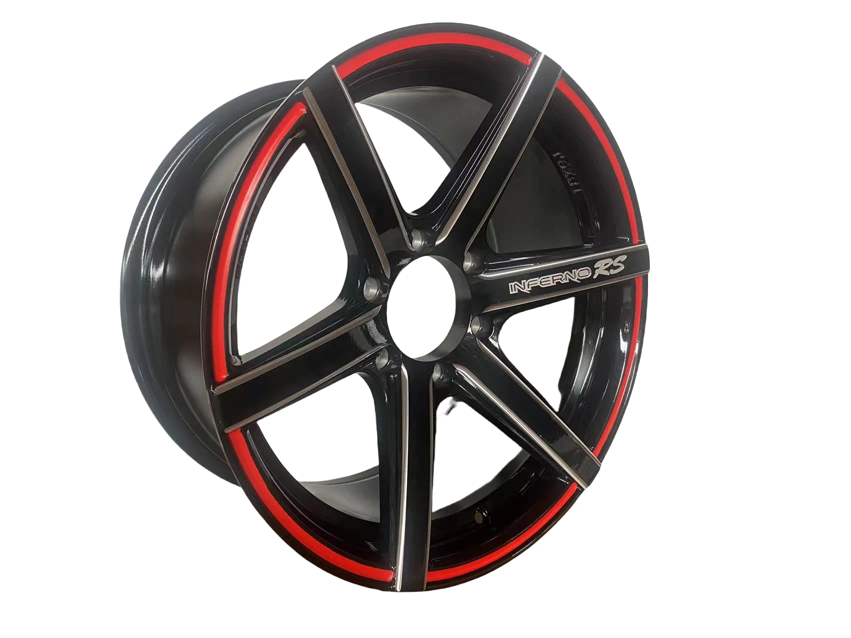 Glstar 15\'\' 16\'\' 17\'\' 18 inch 6x139.7 ET35 Black Spokes Red Rim Cast Alloy Wheel Hub Car Wheels Casting Aluminum Rims