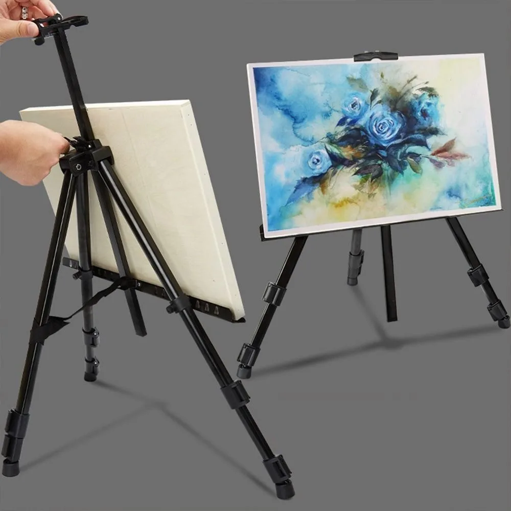Portable Design Sketch Easel Adjustable Height Versatile Artist Easel Folding Durable Metal Easel Outdoor Sketching