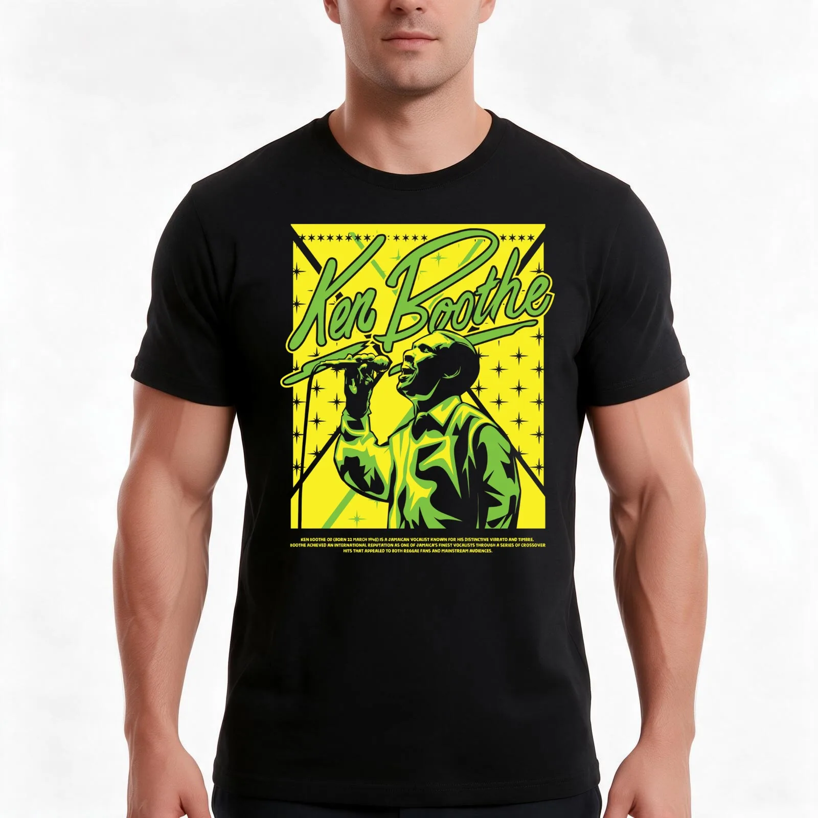 KEN BOOTHE MR ROCKSTEADY T-Shirt, Summer Casual Cotton Tee, Oversized Streetwear Tops, Vintage Graphic Print, Unisex Men Women