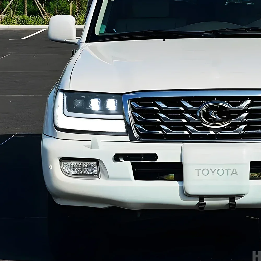 Car Front Lamps For Toyota Land Cruiser LC100 1998-2007 Auto Headlights Assembly Upgrade LED Projector 3 Lens Tool Accessories