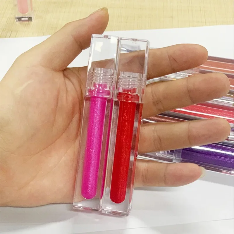 

Private Label 24colors Clear Squre Tube Lipgloss Hydrating Moisturizing Glitter Shiny Easy To Wear Nourish Liquid Lipstick Bulk