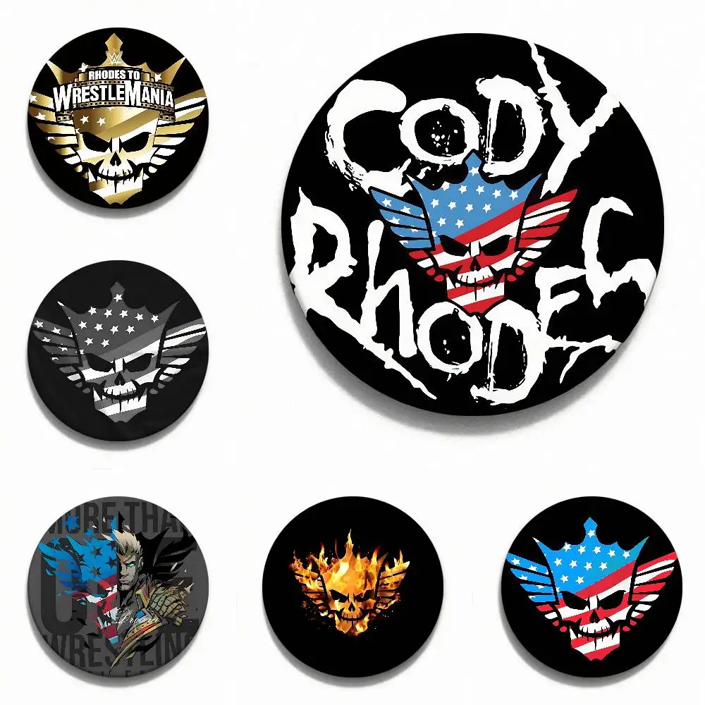 كودي رودس شعار شارات الإبداعية صفيح لينة زر دبابيس الحيوان أيقونة بروش التلبيب على ظهره شارة أ