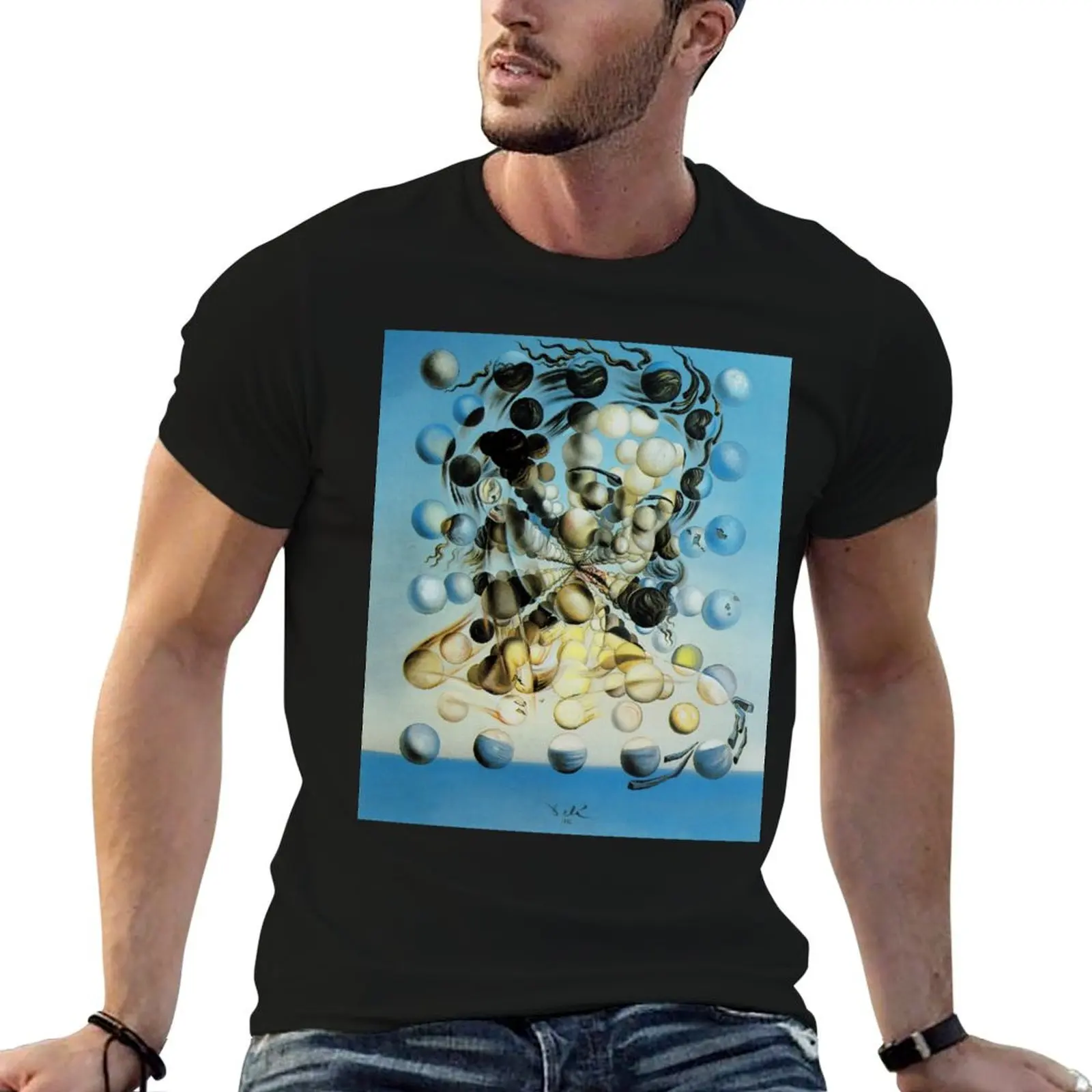 Salvadore Dali Atomic Galatea Surrealist Famous Painters T-Shirt t shirts for man cotton soft T-Shirt
