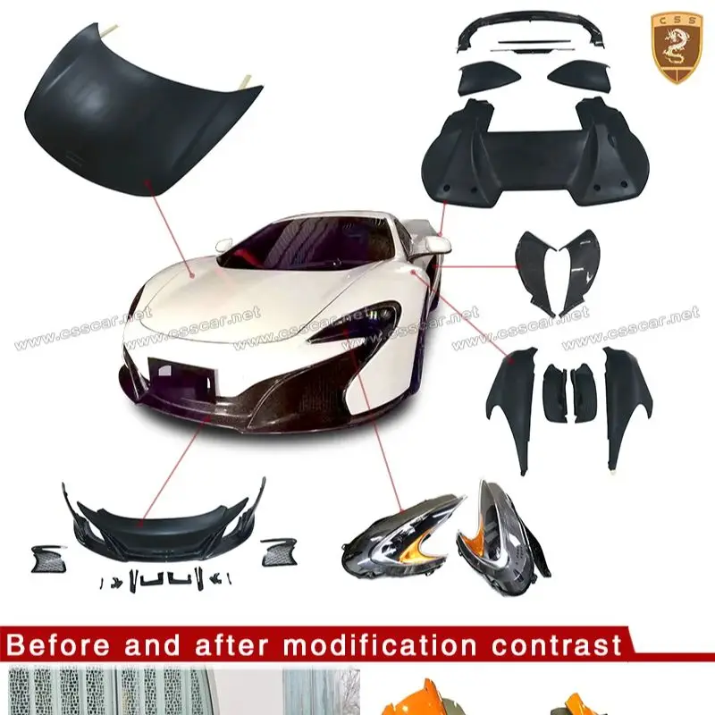 

Комплекты обвесов из карбона и стекловолокна для McLaren MP4-12C: Обновление аксессуаров для авто, оригинальный бампер, капот, задний диффузор (стиль 650S)