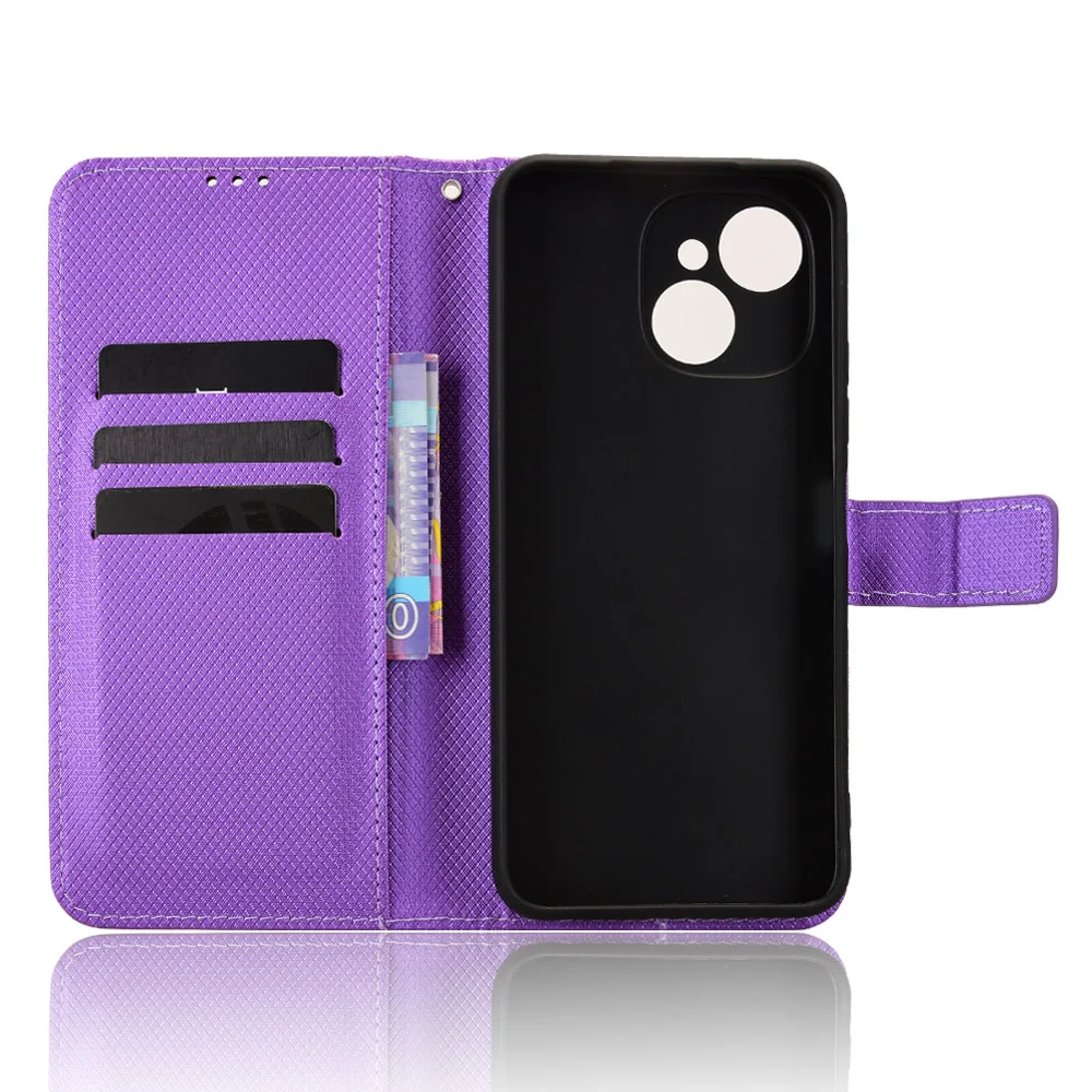 حافظة جلدية غطاء وقائي لـ Tecno Spark 40C غطاء حامل قابل للطي لهاتف Tecno Spark40C محفظة بطاقة حامل الهاتف Coque