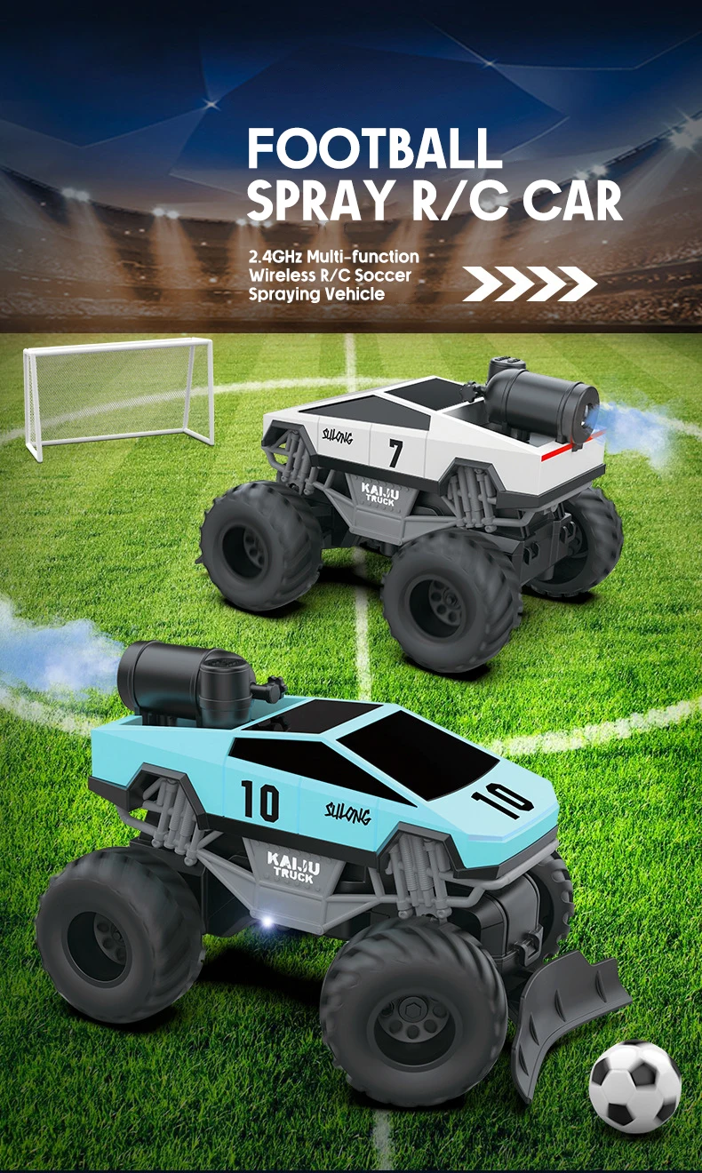 Voetbal RC Auto 1:24 2.4G Afstandsbediening Voetbal Spray Auto All Terrin Elektrisch Voertuig Desktop Sport Game Kid Kerstcadeaus