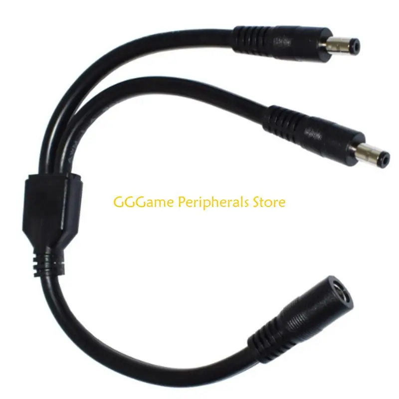 U55B DC5.5mmx2.5mm أنثى إلى 2xMale سلك محول محول كابل تمديد خط للكاميرا وأجهزة التوجيه ومروحة ضوء LED