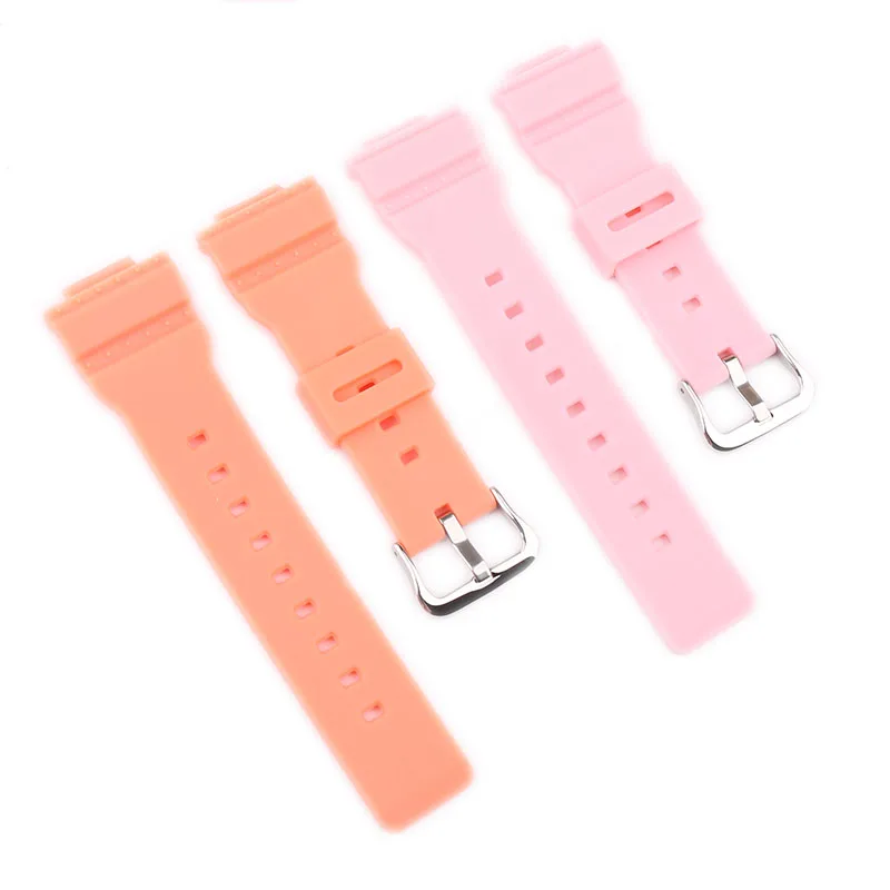 Watch Accessories Resin strap Case 14mm pin buckle for BABY-G BA-110 111 112 120 130 125 135 Women\'s sports waterproof strap