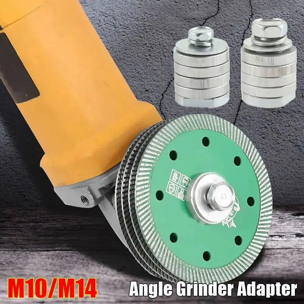 1Pcs Lock Nuts Slotting Angle Grinder Adapter Conversion Kit 100/125 Type Grooving Machine Adapter M14 M10 Metal