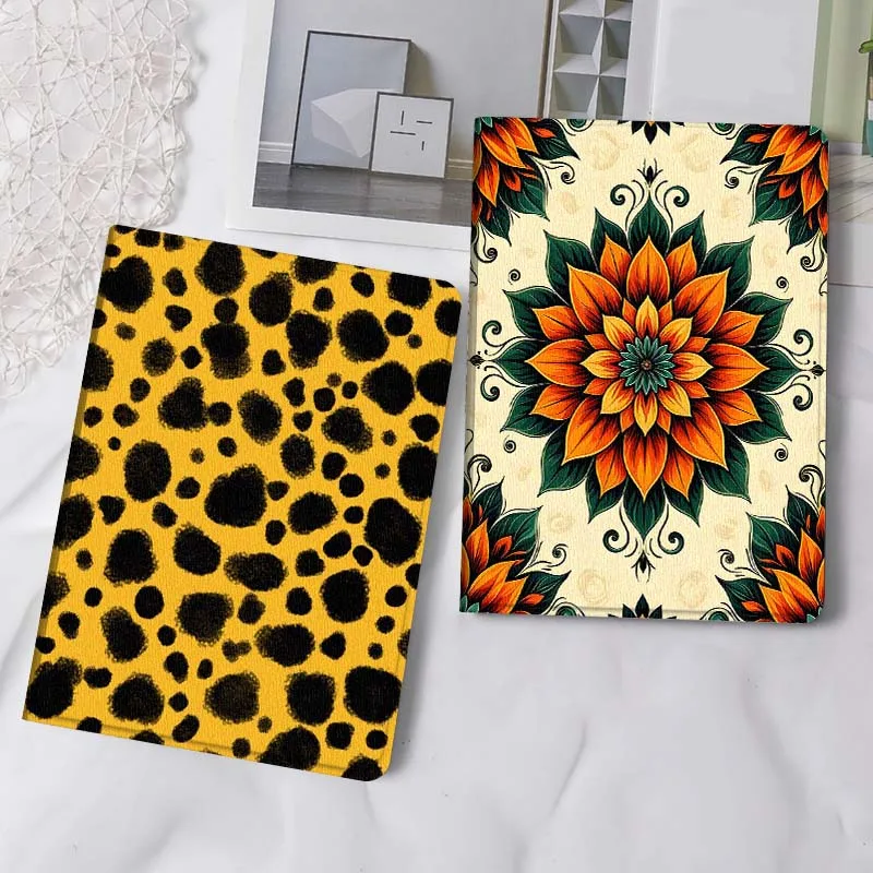 

Yellow Leopard Print Pattern Tablet Case For Apple iPad Air Pro mini 1 2 3 4 5 6 7 8 9 11 M2 M3 M5 M4 5th 6th 7th 10th 11th Gift