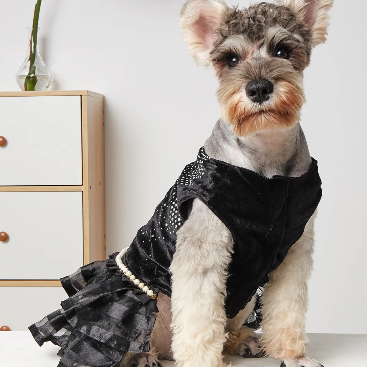 Sexy Black Tulle Dog Dress, Bling Wedding Layer Skirt, Pet Puppy Dresses, XS S, M, L, XL, New