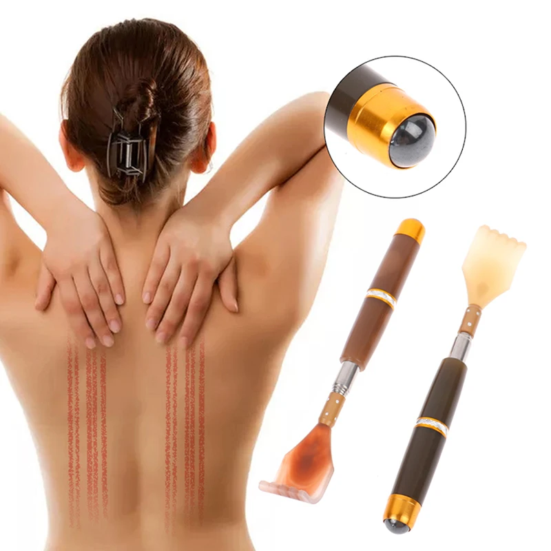 

Скребок для спины и массажер с телескопическим выдвижным стержнем, ручные магнитные бусины