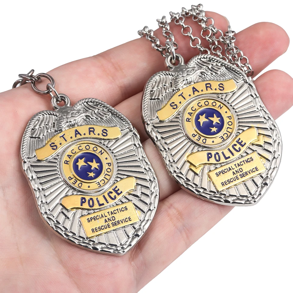 シルバーアクセ バイオ Raccoon Police ネックレス Game Resident Evil Raccoon City Police Department Badge Necklace