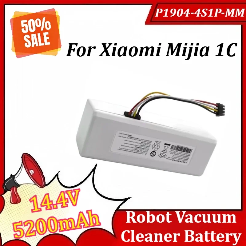 SWZY P1904-4S1P-MM 14.4V 5200mAh Battery For Xiaomi Mijia 1C STYTJ01ZHM Robot Vacuum Cleaner Battery