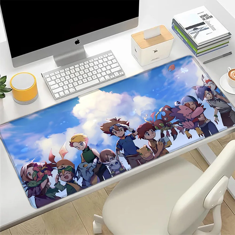 Digimon Playmats Greymons Mousepad HD Printing Computer Gamers Locking Edge Non-slip Mouse Pad XXL90x40cm Keyboard PC Desk Pad