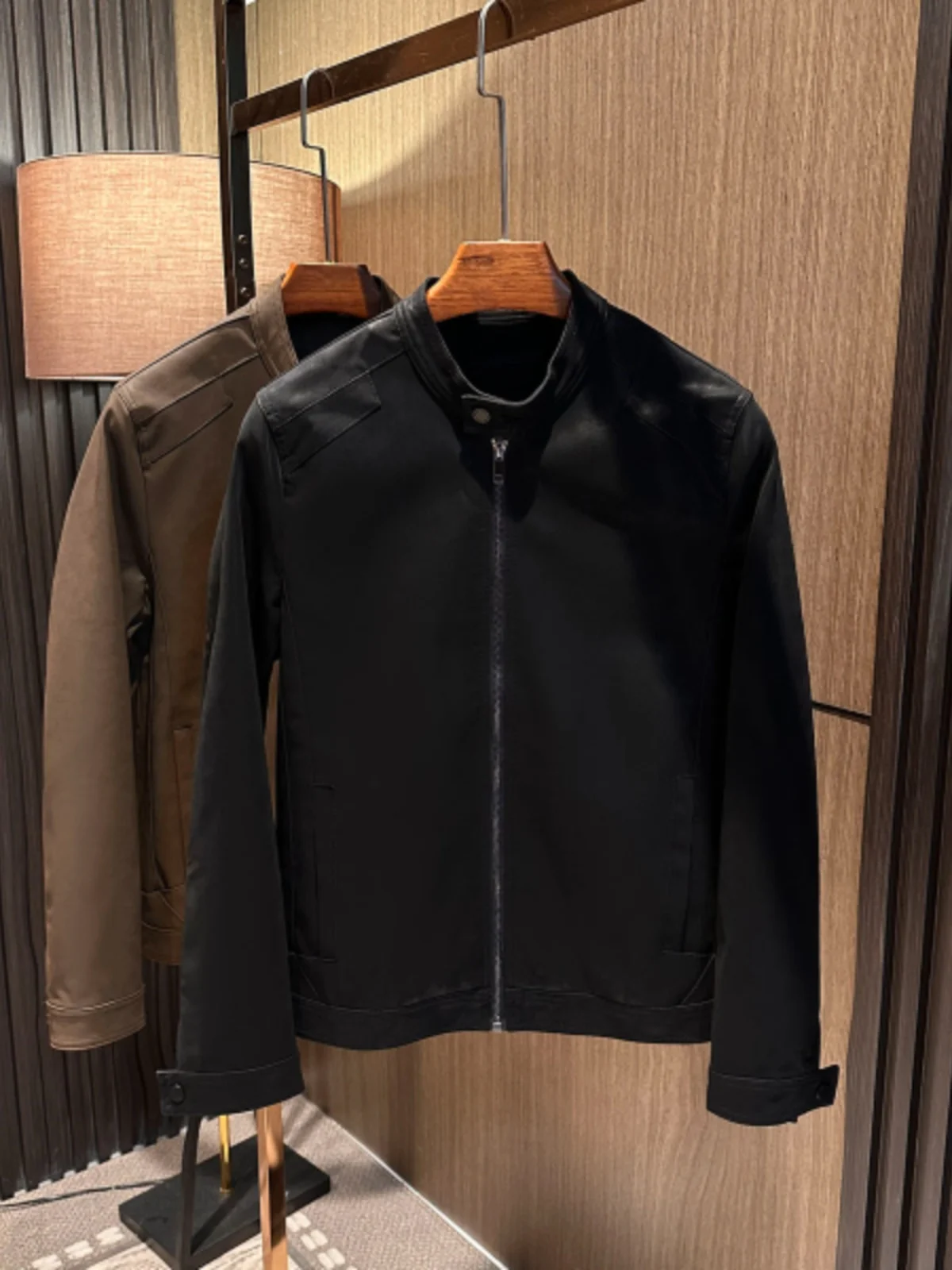 

Атласный мужской байкерский тюнер с воротником-стойкой, облегающий однотонный цвет, осень-зима, Новое поступление Faion Urban Sle, полиэстер Nylo...