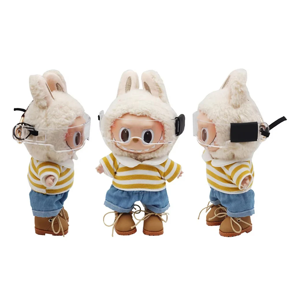 

LED Luminous Glasses for Labubu Doll 3-color Night Light Glasses Cool Night Light Future Technology Glasses Mini Version