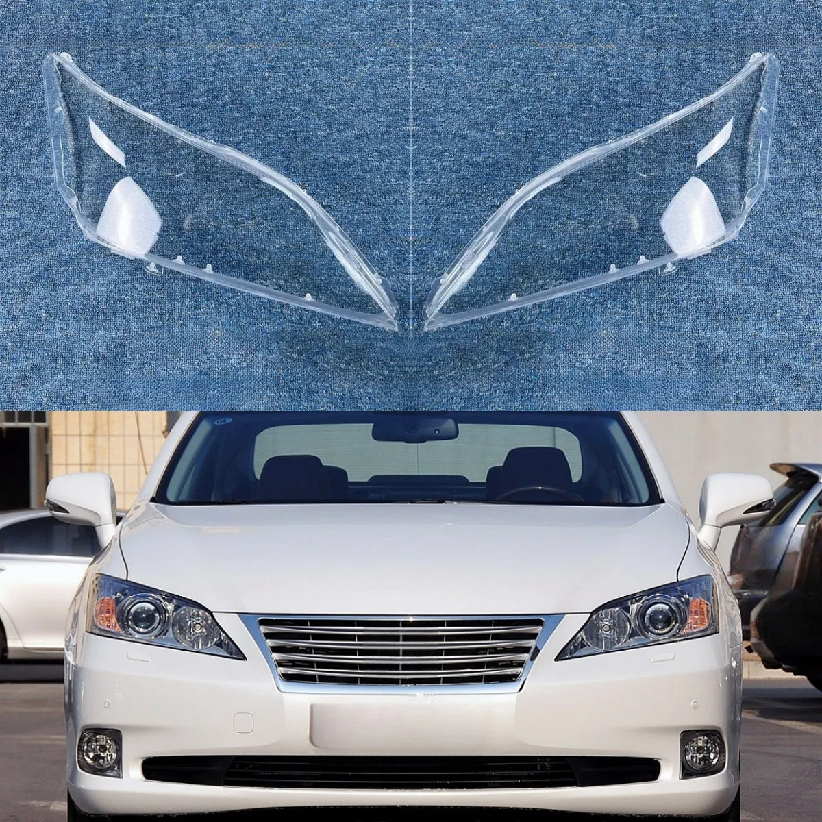 

For 2009 2010 2011 2012 Lexus ES240 ES350 Headlight Cover Lamp Shade Headlamp Shell Transparent Plexiglass Replace Original Lamp