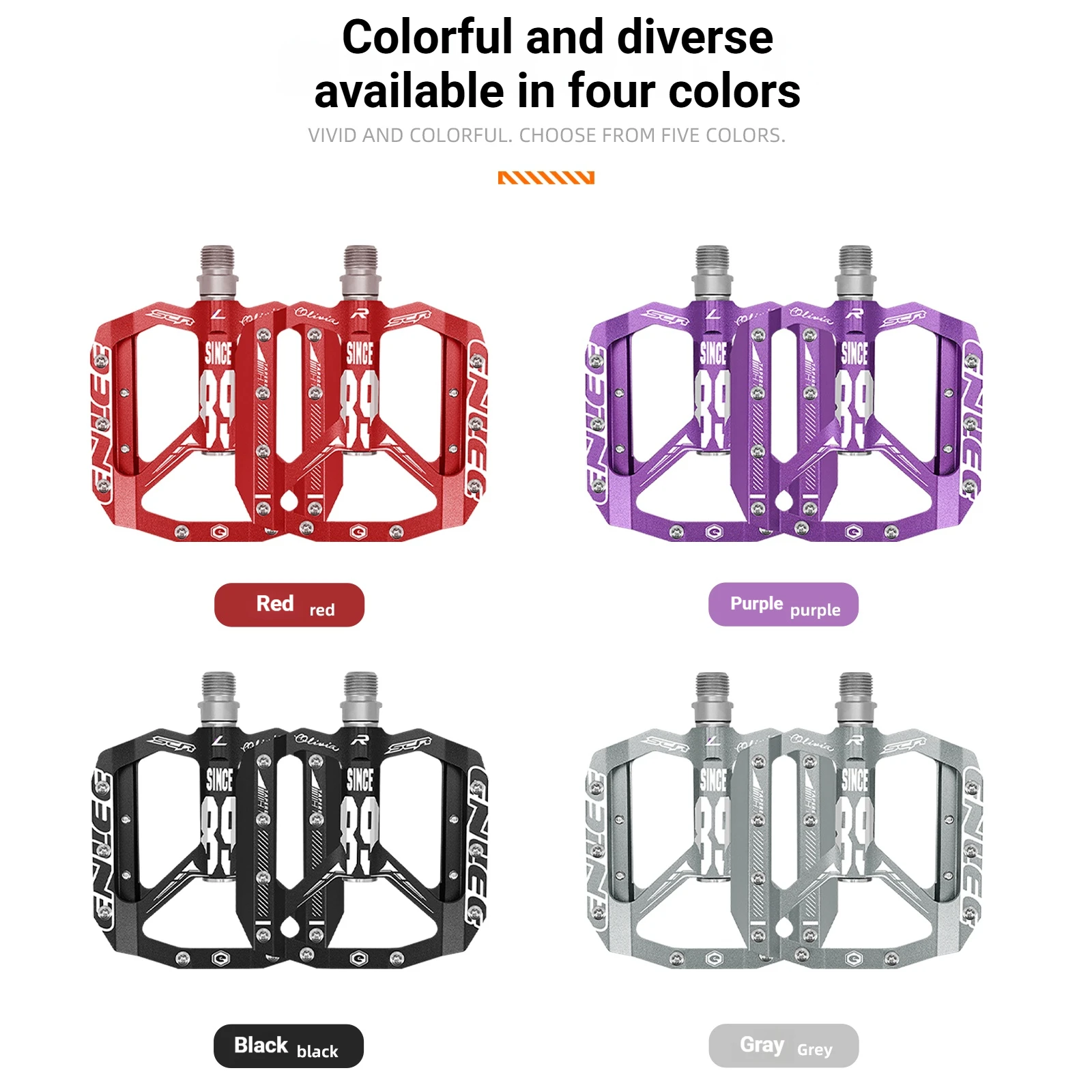 ENLEE MTB Road Bike CNC Ultralight Sealed Pedals Cycling Part Alloy DH XC Hollow Anti-slip Bearings Du System Mountain 12mm Axle