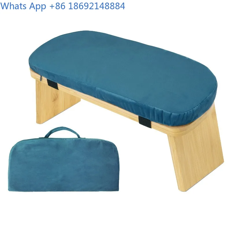 Wooden Kneeling Soft Exercise Stool Multi-color Foldable Yoga Meditation Stool Sofa Footstool