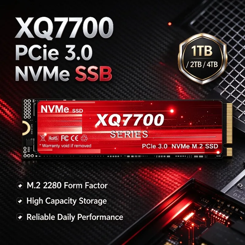 SSD NVMe M.2 PCIe 3.0 XQ7700 original, 500GB, 1TB, 2TB, 4TB, unidade de estado sólido interna para jogos, M.2 2280.