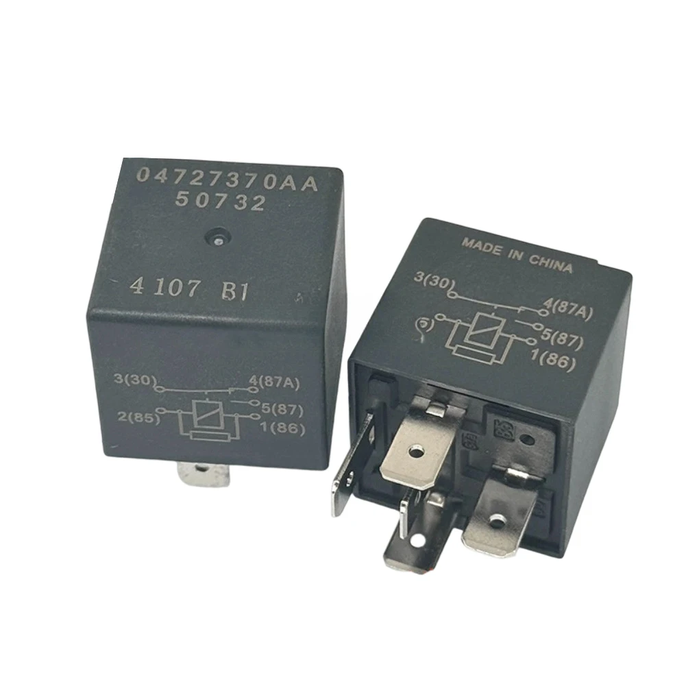 30A Relay Black 12V Relay High Current Capacity OEM Number 04727370AA Automotive Application For DODGE Vehicles