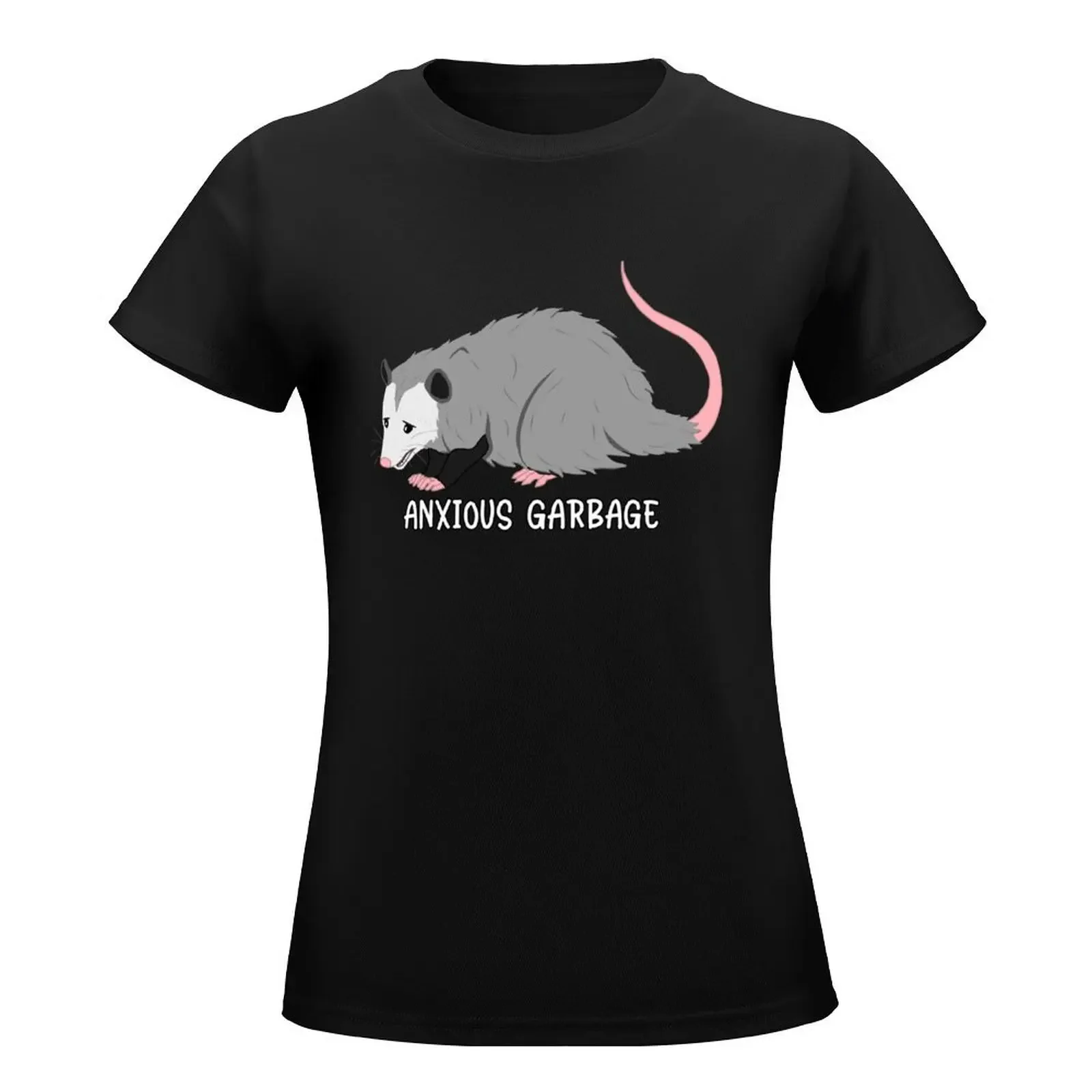 Anxious Garbage Opossum T-Shirt kawaii clothes funny lady clothes vintage clothes t shirt dress Women