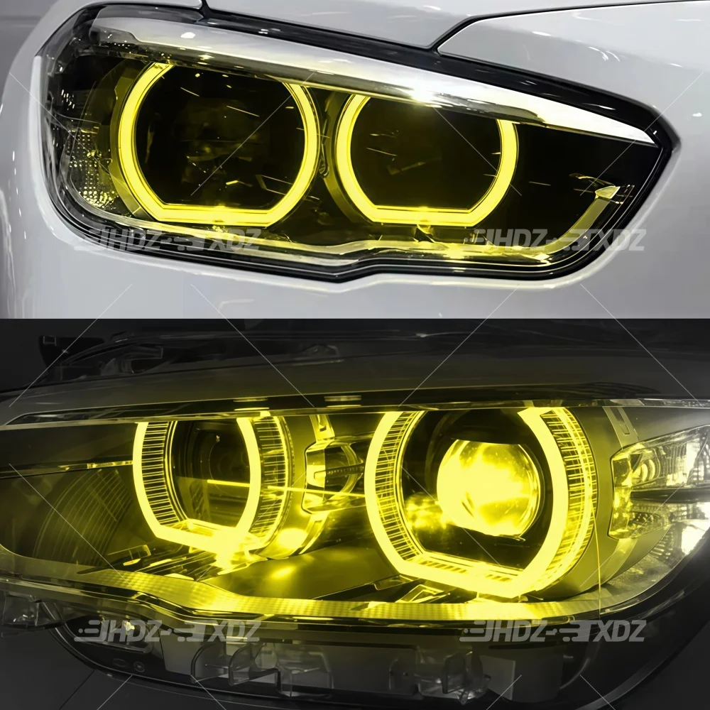 Lemon Yellow Angel Eyes DRL LED Boards For BMW 1 Series F20 F21 LCI 2015-2019 Headlight Daytime Running Light Module 63117428425
