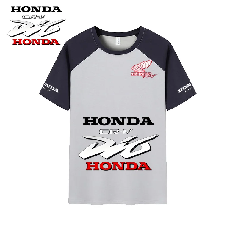 

Лето 2026, мужская футболка и рубашка для пары «Утренний бег», HONDA, брендовая футболка для пары с логотипом мотоцикла для мужчин и женщин