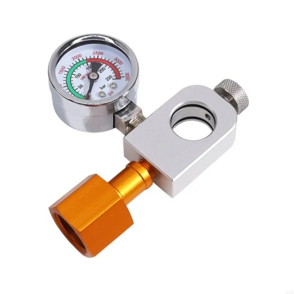 

CGA320/W21.8 Адаптер для заправки CO2 с манометром 3500 фунтов на квадратный дюйм, зарядный клапан, разъем для бутылки с газировкой, инструмент