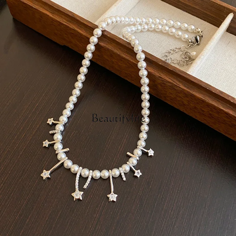 

Meteor pearl sweater chain high-end light luxury niche accessories