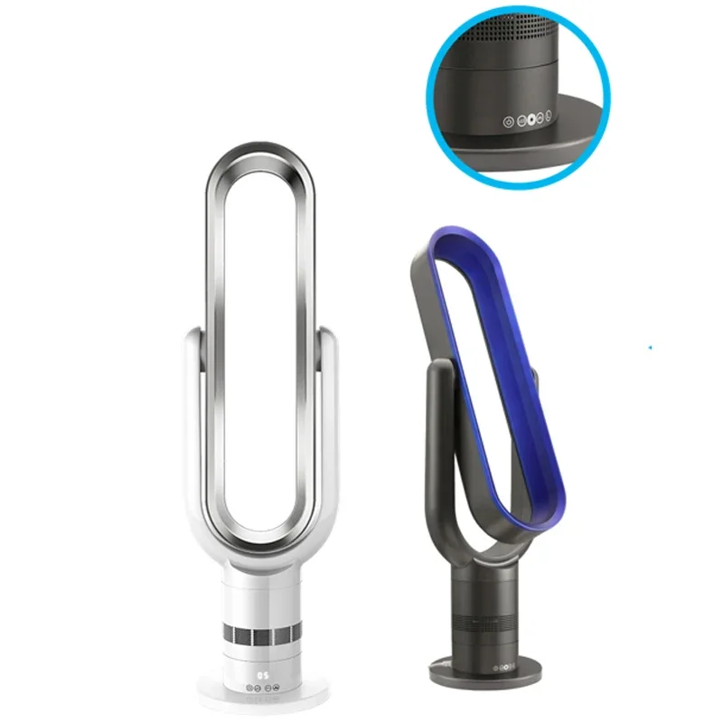 Ventilador doméstico sin aspas con circulación de aire eléctrica inteligente de pie de 42 pulgadas, ventilador de refrigeración oscilante sin aspas con control remoto